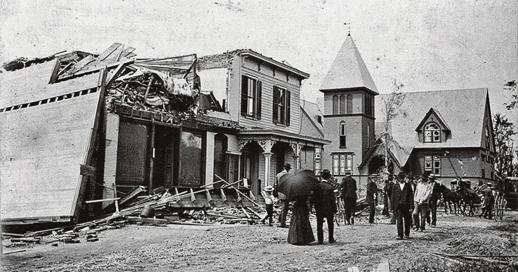 In 1895 a deadly tornado hit Woodhaven, Queens, and the