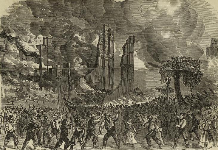 Image result for civil war draft riots erupted in new york city