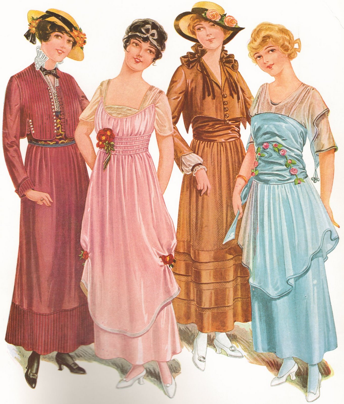 from a 1915 Gimbels fashion magazine, courtesy  the blog Historically Romantic