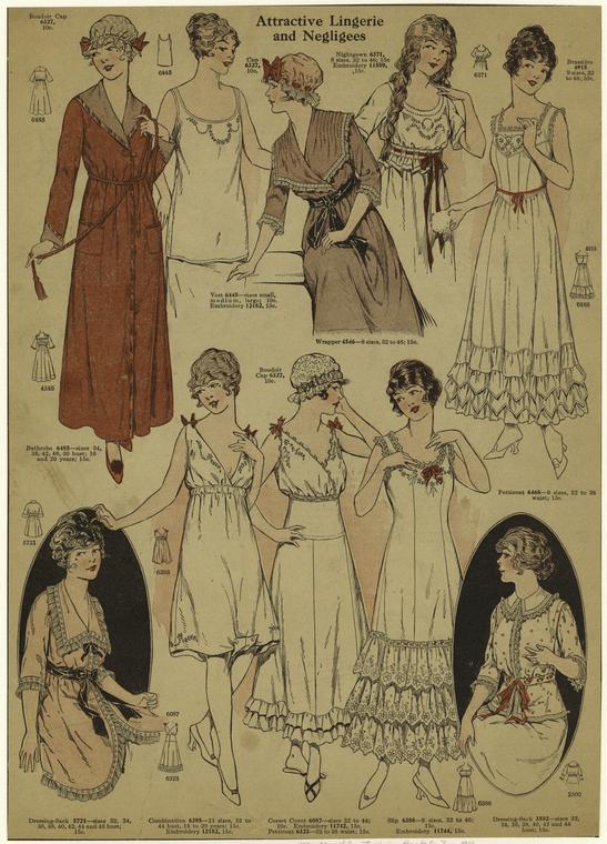 Lingerie And Negligees, 1915. Courtesy New York Public LIbrary