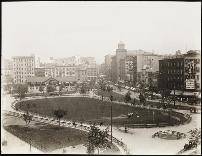 Mulberry Bend Park in 1900, replacing a set of the worst tenements in this area of Five Points