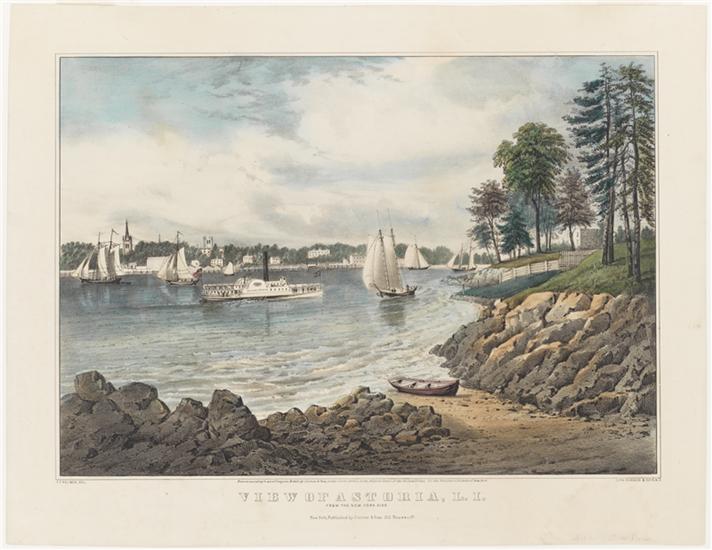 A view of Astoria in 1862, courtesy Currier and Ives (and Fanny Palmer)!