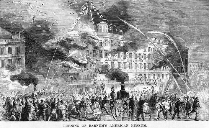 barnum's museum burns 1865