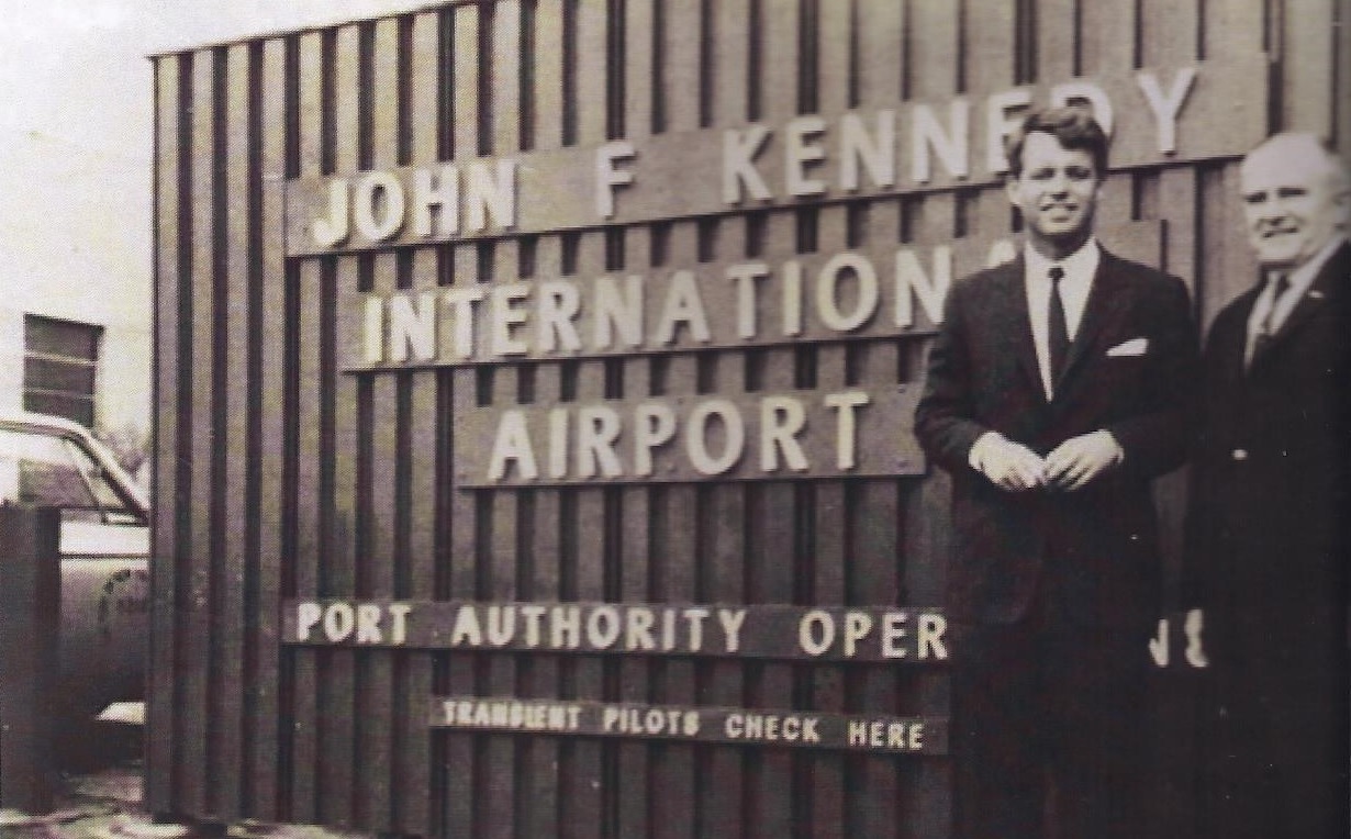 Bobby Kennedy Present at the Official Name of the Airport after his brother JFK.