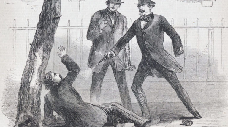 Insanity:  Congressman Daniel Sickles shot and killed the son of Francis Scott Key