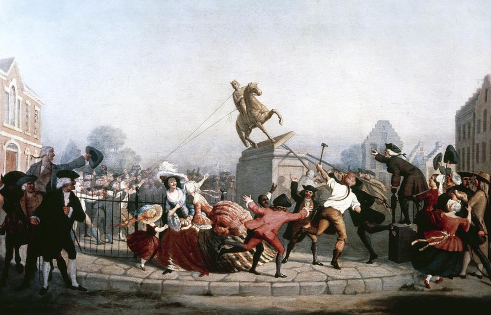 В 1775 году была проведена. Статуя короля Георга III. Нью Йорк 1776. Независимости США 1776.
