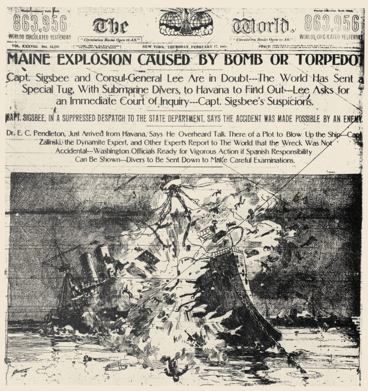 The War on Newspaper Row: Pulitzer, Hearst and the Sinking of the USS Maine - The Bowery Boys ...