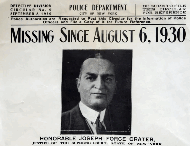 The Disappearance of Judge Crater: A notorious crime saga in 1930s New York City